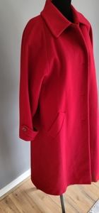 Jones NY red wool trench coat